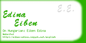 edina eiben business card
